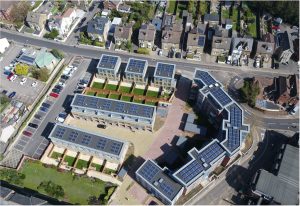 MOY contemporary development fitted with solar panels